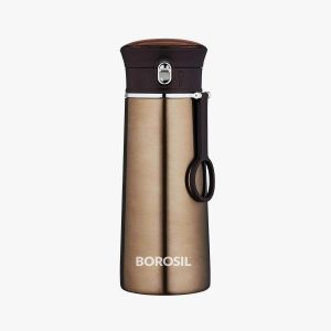 BOROSIL Travelease 420 Brown Ss Bottle - 420 Ml